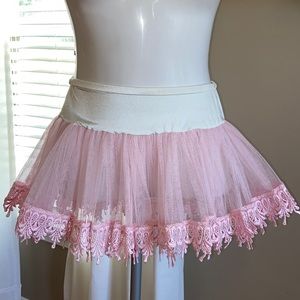 Pink Mini Net lace Petticoat M